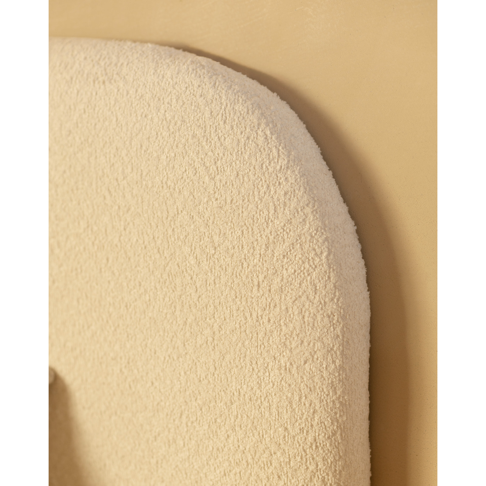 Lit rembourré en boculé blanc pour les matelas en différentes tailles
