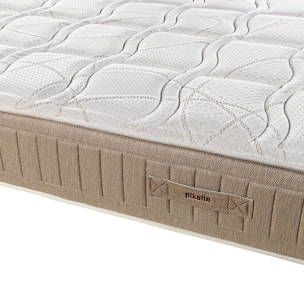Colchón Muelles Normablock® | Premium con fibra de alta acogida | 31 cm | Reversible Doble Cara | Fibercel y HR | Snow