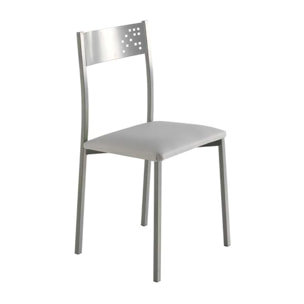 Set de 4 sillas – Polipiel y metal