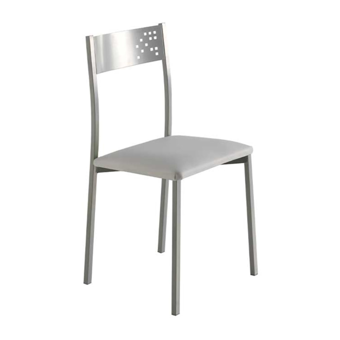 Set de 4 sillas – Polipiel y metal