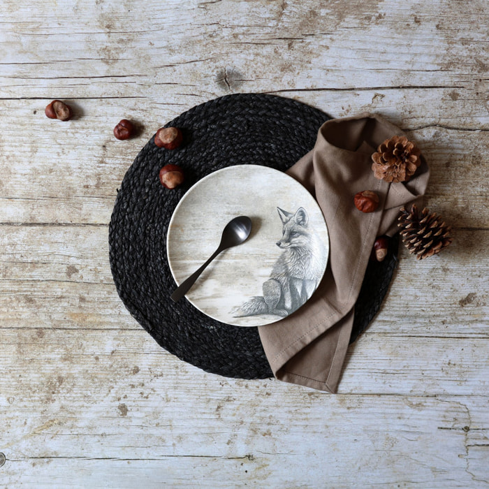 Lot de 6 assiettes à dessert en porcelaine 21cm LACHAT