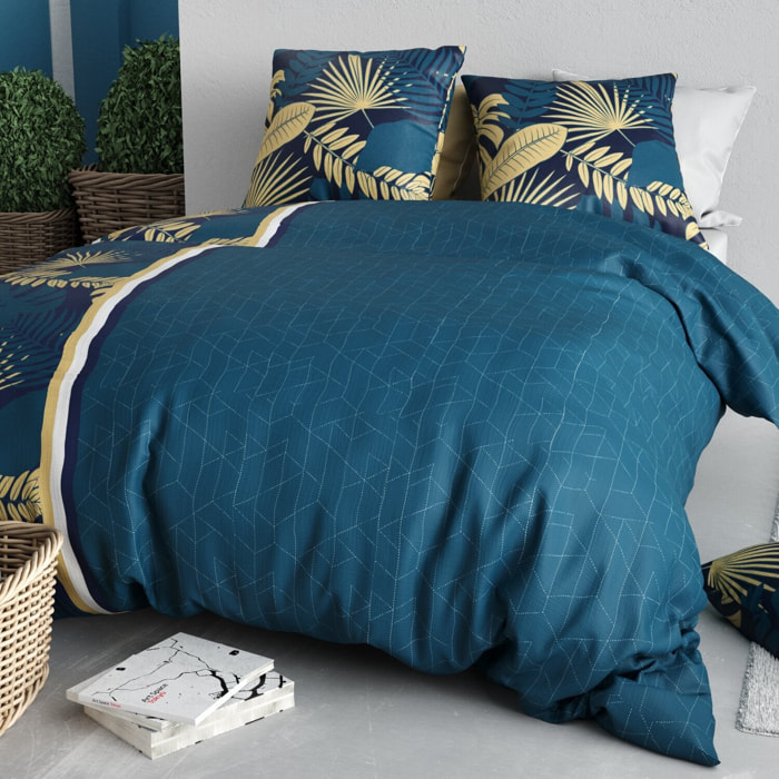 Parure housse de couette imprimé 100% coton - tropeal