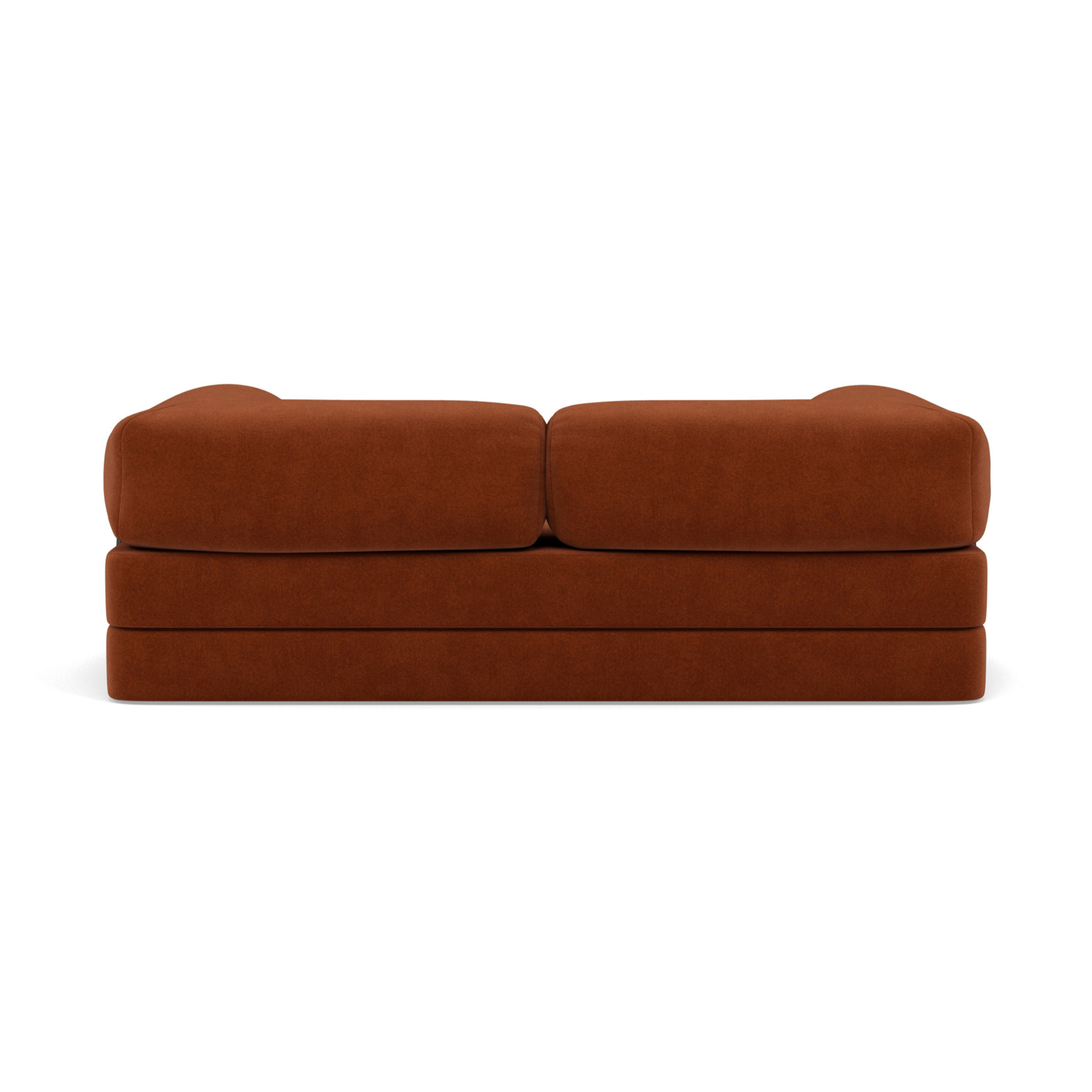 Nebula - Canapé 3 places convertible en velours texturé - Terracotta