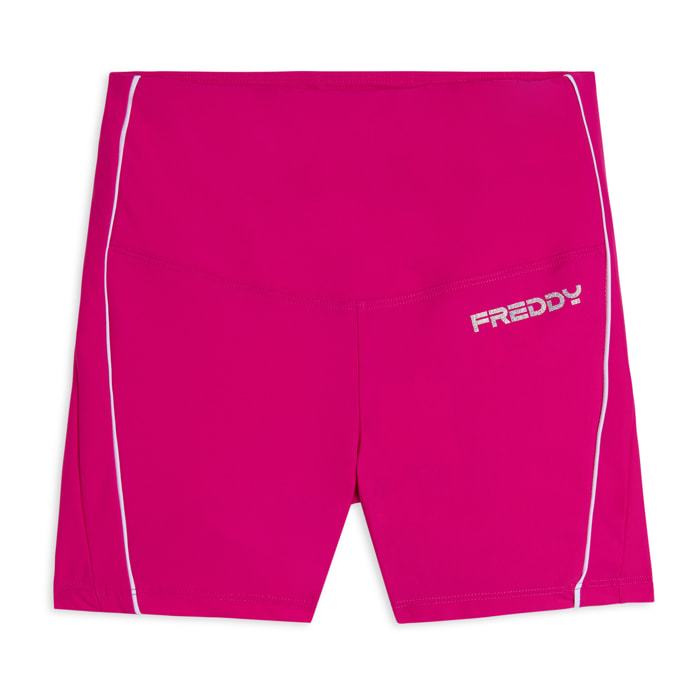 Leggings shorts Vita Alta con bordature a contrasto