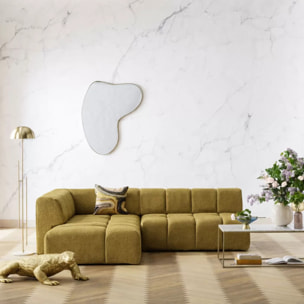 Canapé d'angle Belami gauche kaki Kare Design