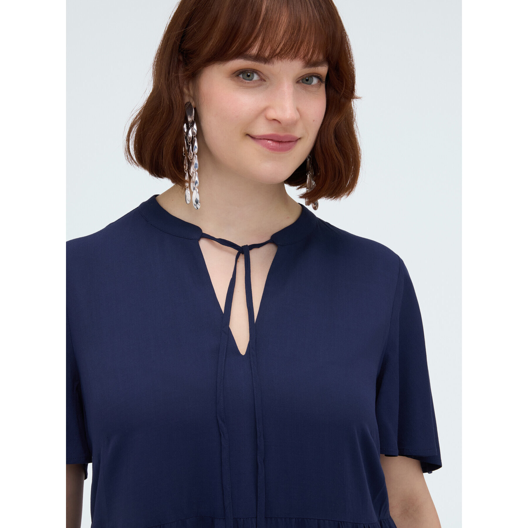 Fiorella Rubino - Vestito Smile corto con fiocco - Blu