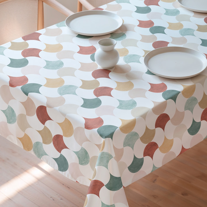 Mantel estampado antimanchas MIREN MULTICOLOR