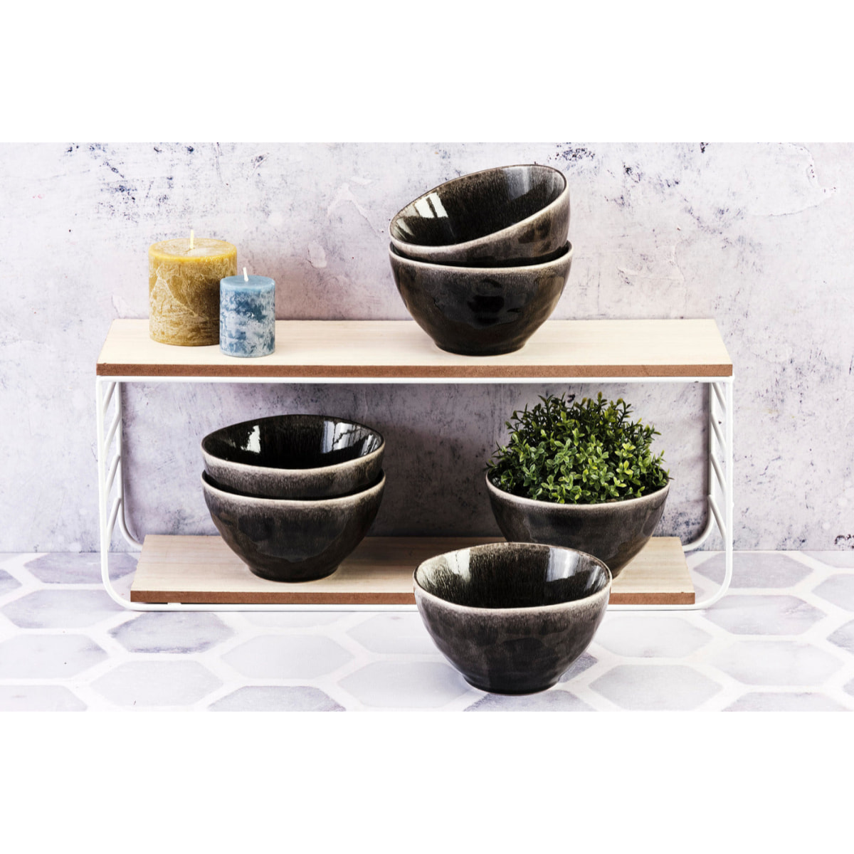 Bol MOON Ø14,5cm - 6 pièces - Encre