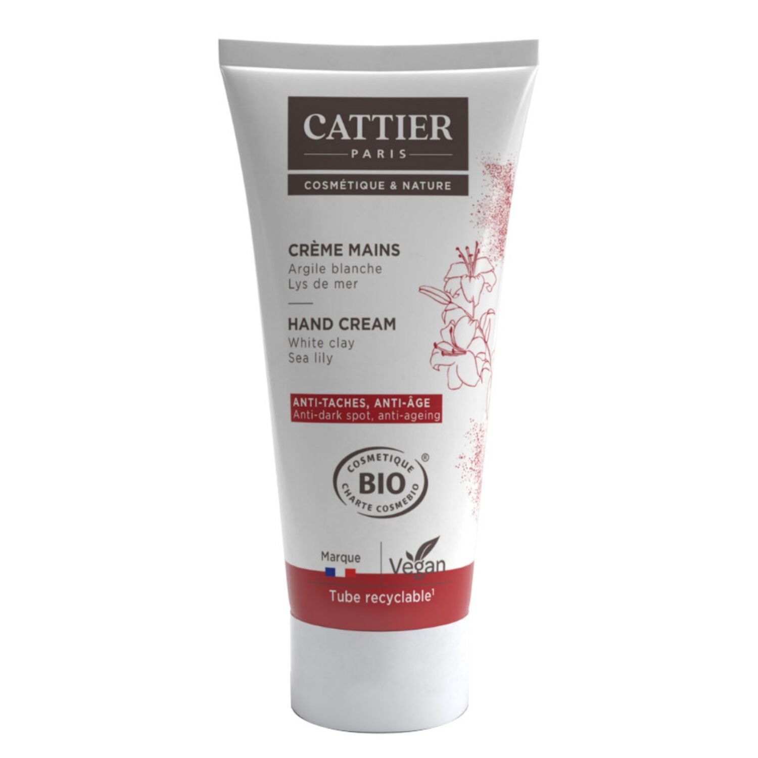 Crème Mains Anti-Tâches, Anti-Âge - Argile Blanche & Lys de Mer 75 ml