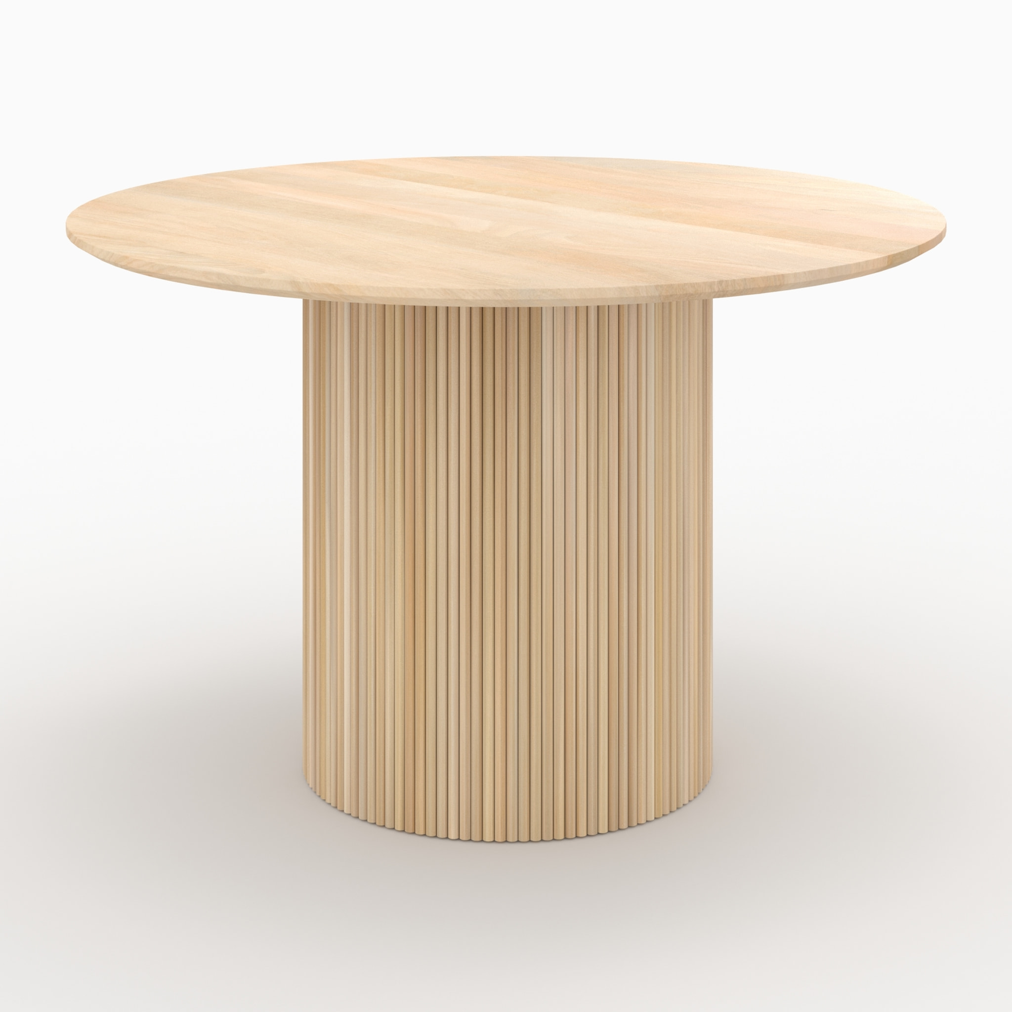 Table ronde 4 personnes en bois de manguier D120 cm - Agathe
