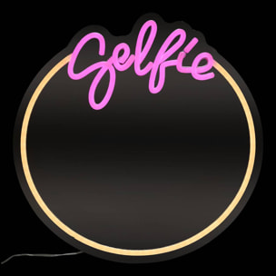 Néon LED Miroir "Selfie" 35x35cm