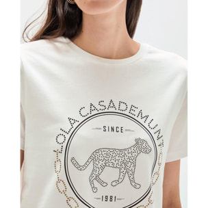 maglietta a forma di anello con strass