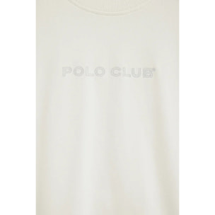 Camiseta blanca de corte holgado con bordado Polo Club