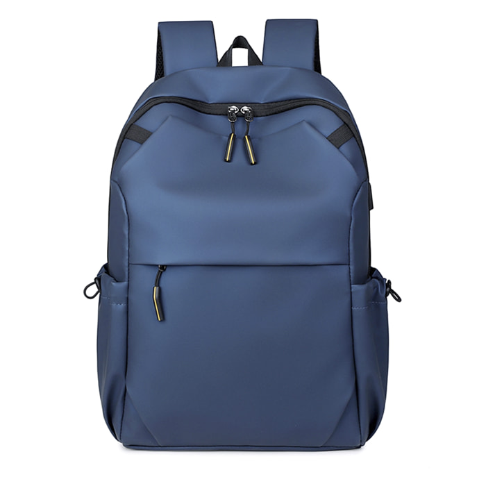 DAM Zaino per laptop  con interfaccia di ricarica USB 30x14x43 Cm. Colore blu