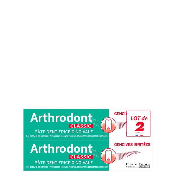 Arthrodont Classic - Duo Pâte Dentifrice Gingivale Gencives Sensibles 2 X 75 ml