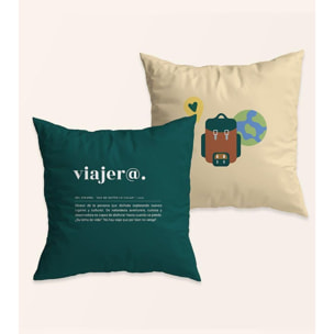 Funda de cojín "Viajar. Definición"