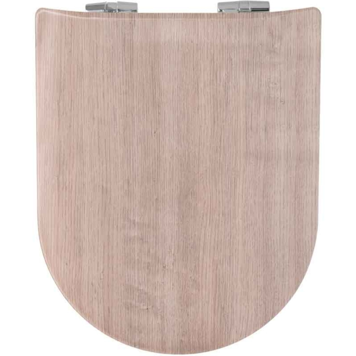 Abattant wood slim déclipsable esprit bois organique - Beige
