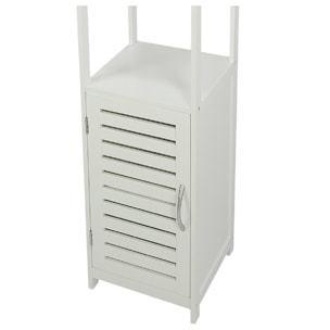 Adelaide - colonna multiuso con 1 anta e 2 ripiani - 30x30x156h cm bianco