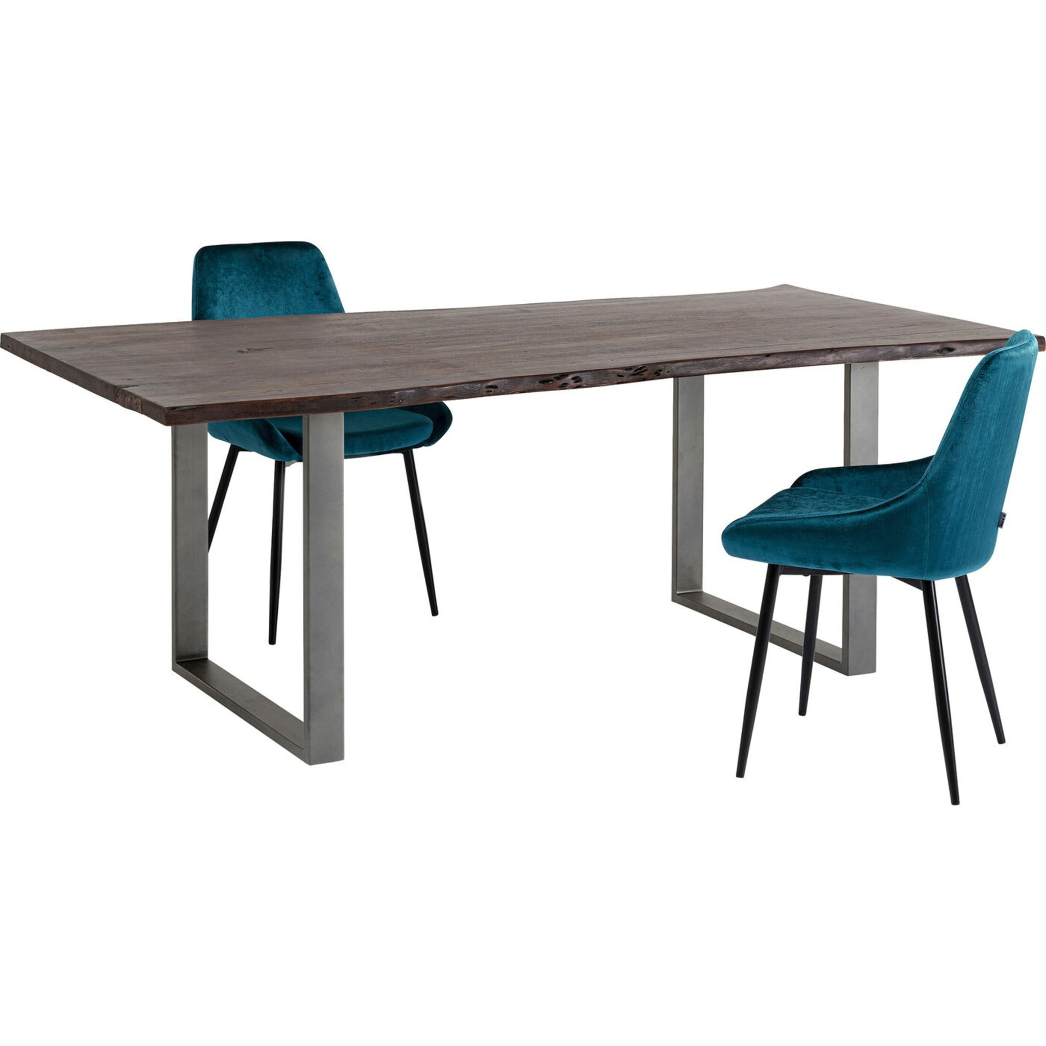 Table Harmony noyer acier Kare Design