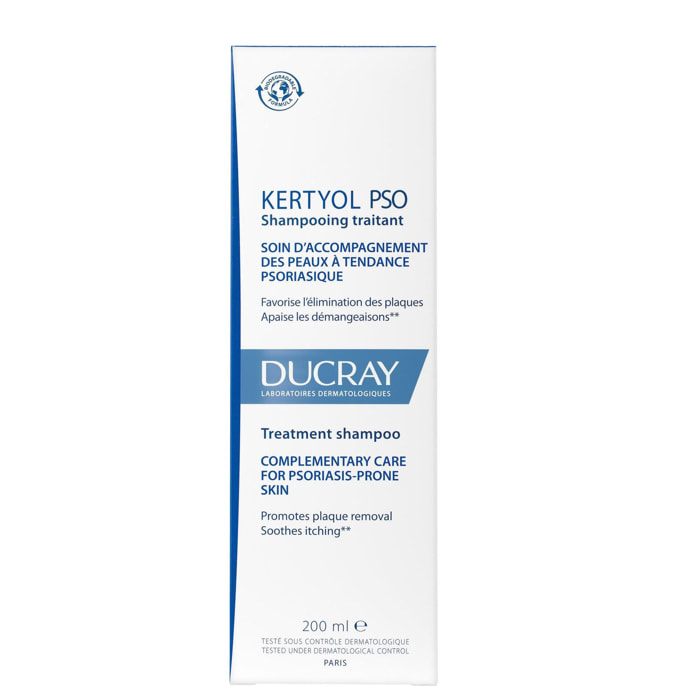 Kertyol Pso  - Shampooing Traitant Rééquilibrant Anti-Démangeaison 200 ml
