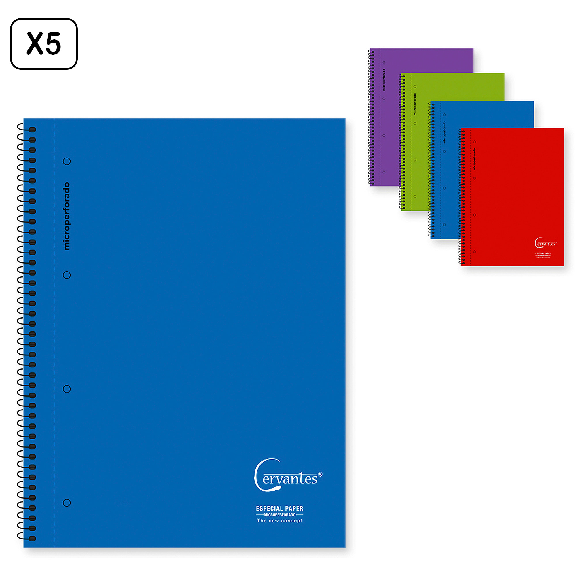 PACK 5 UNITÀ QUADERNO PP A4 120 FOGLI GRIGLIA