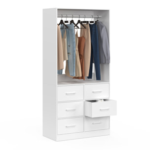 Dressing Uma blanc 6 tiroirs