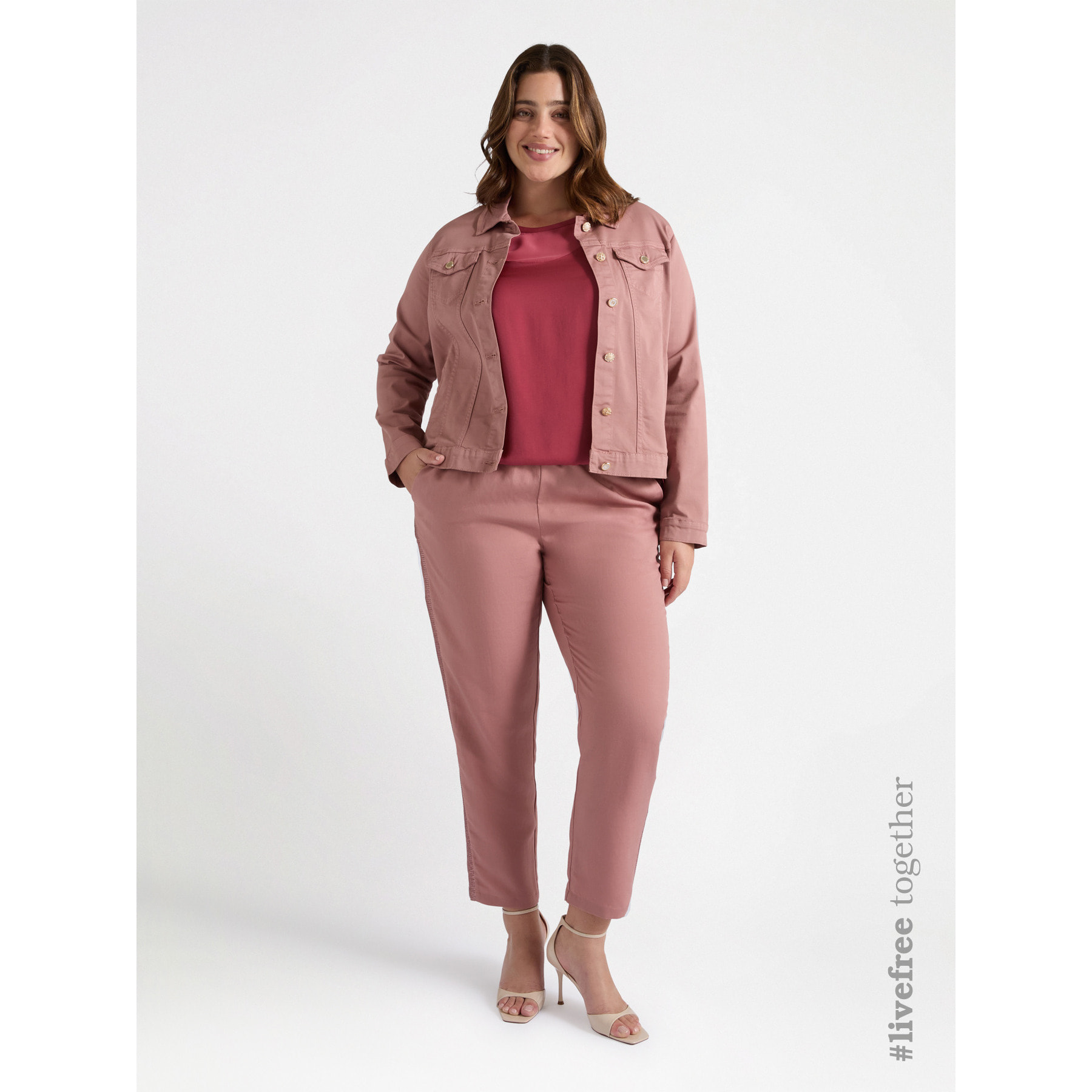 Fiorella Rubino - Cazadora casual con botones - Rosa cipria