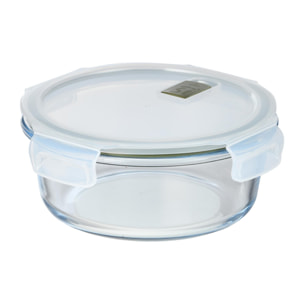Hermético redondo transparente 18,4x18,4x7,6cm - 950ml vidrio borosilicato con tapa hermética expert san ignacio