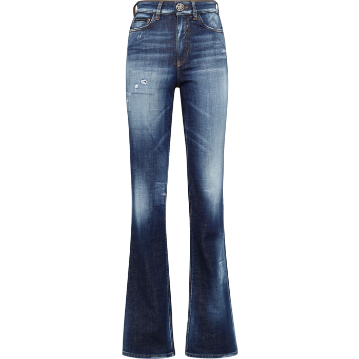 PHILIPP PLEIN Denim High wasted flare Trousers