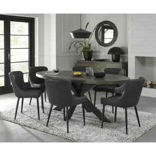 Table ovale marqueterie de chêne 200 cm ARLINGTON