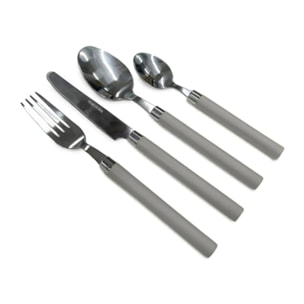 Set 24 Posate in Acciaio Inox 18/10, lavabile in lavastoviglie, design materico, Intrecci