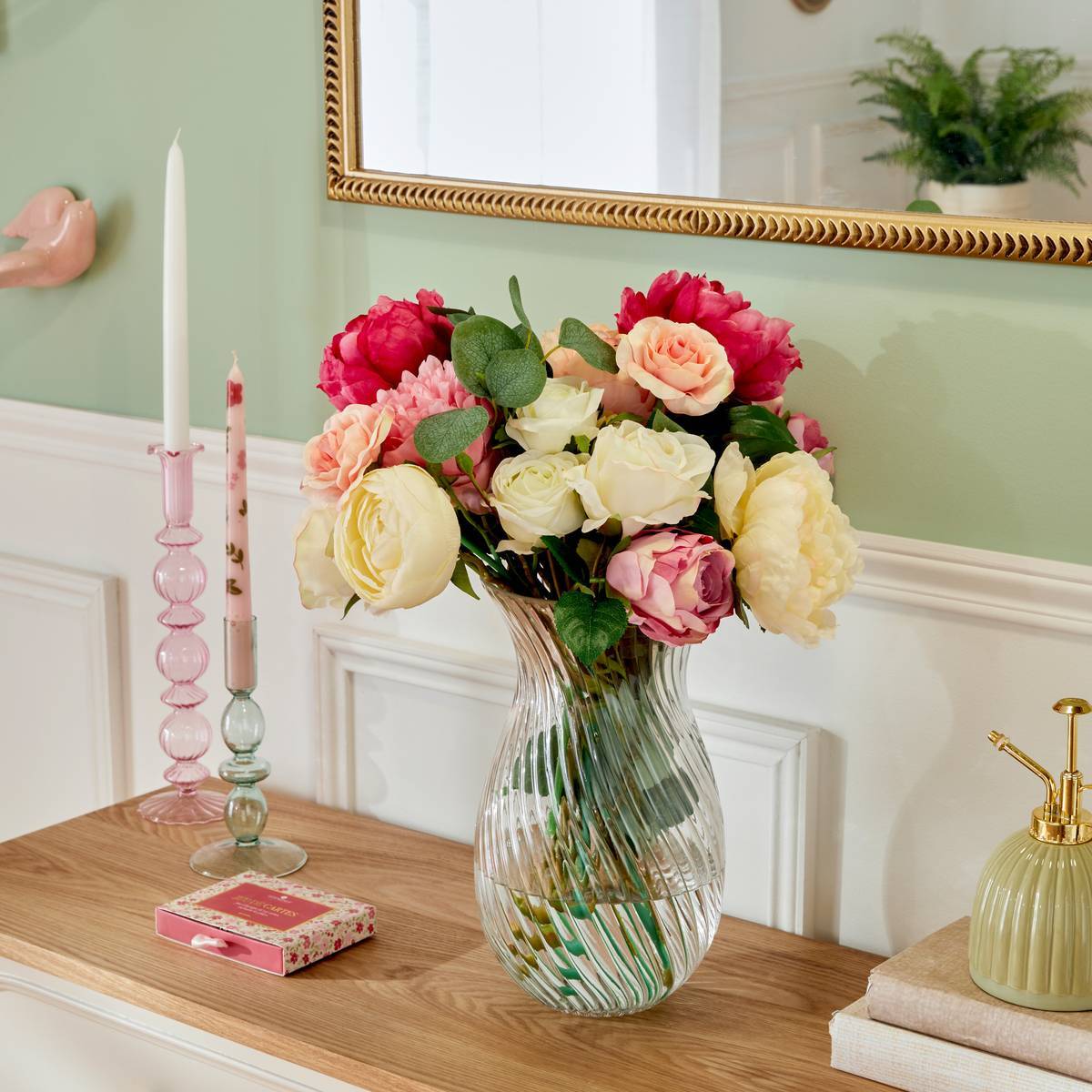 Vase Manel en Verre 17x17x29cm Transparent