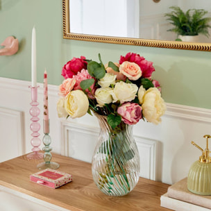 Vase Manel en Verre 17x17x29cm Transparent