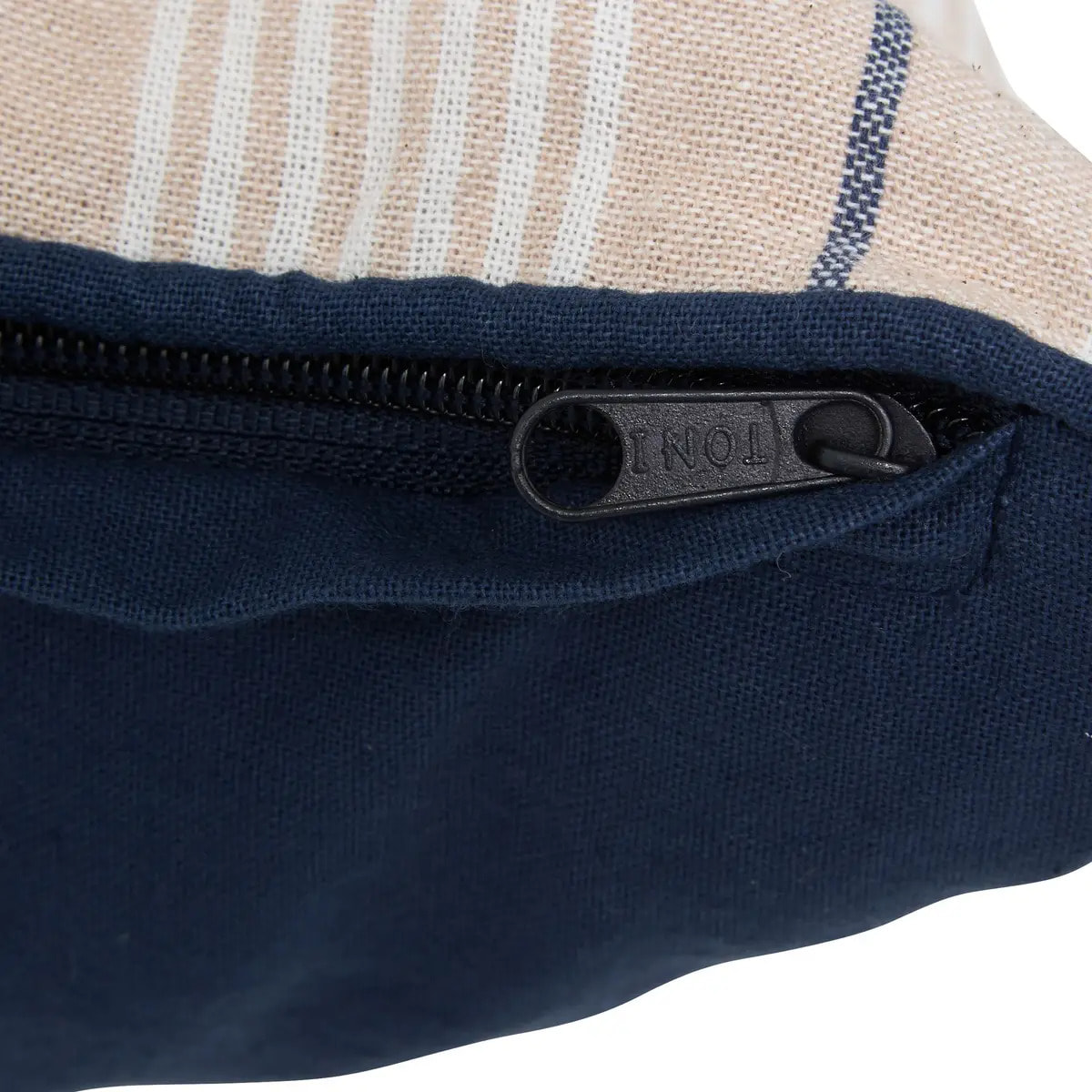 Coussin Groove 58x38cm rayé bleu navy