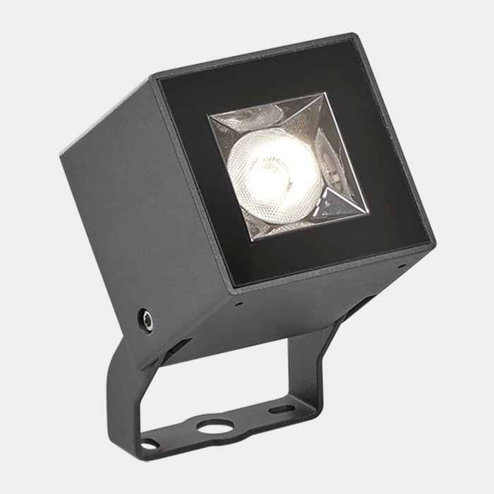 Ledsc4 LedsC4 - Proyector LED Exterior 399 Lúmenes, 3000K, Aluminio y Cristal, Acabado Gris Urbano, Iluminación Moderna y Resistente para Jardines y Terrazas