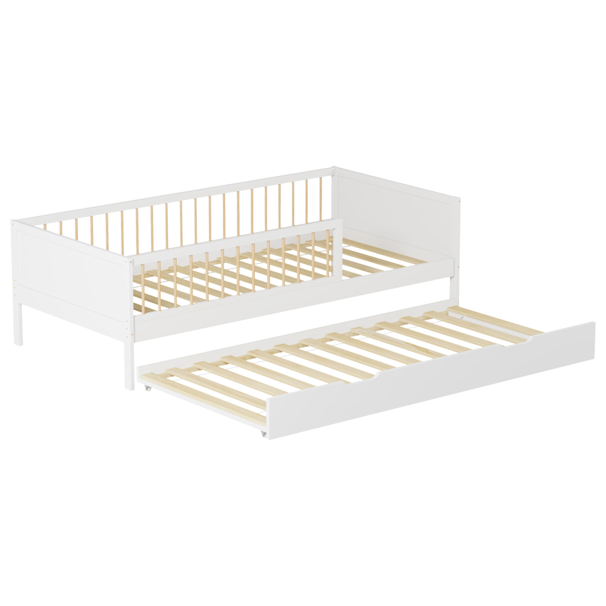 Lit gigogne pour enfant 190x90cm blanc ADAM