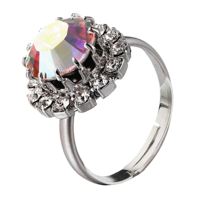 Anillo Saton adornado con cristales de Swarovski