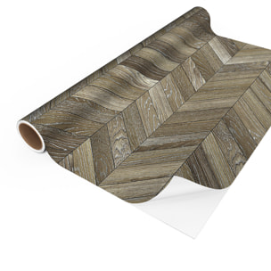 Revêtement sticker sol - PARQUET BOIS DU KANSAS - Rouleau adhésif Protection Anti-dérapant