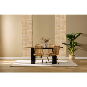 Lot de 3 panneaux décoratifs Colva beige fond gris 30x30cm