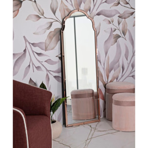 SPECCHIO DA MURO TANGERI ROSA CM 55X2X150 (MISURA SPECCHIO CM 49X144)