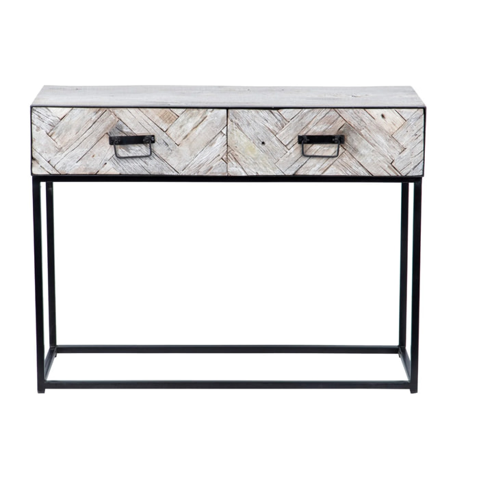 Consola Madera Mango-metal 100x38x76 Cm