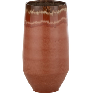 J-Line Vase Aline Allonge Ceramique Rouge Large