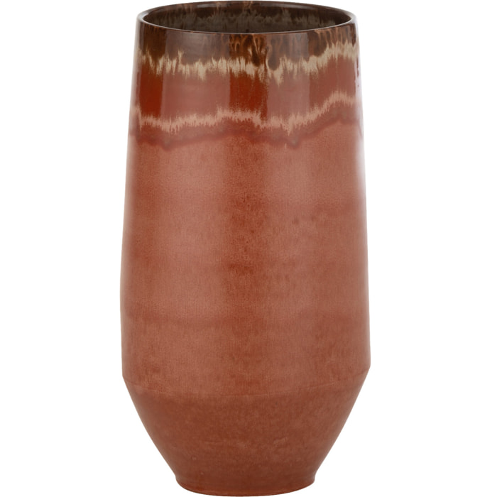 J-Line Vase Aline Allonge Ceramique Rouge Large