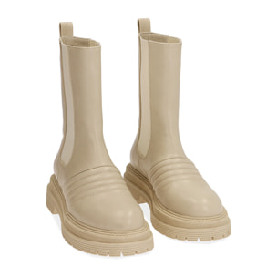 Chelsea boots panna, tacco 5 cm