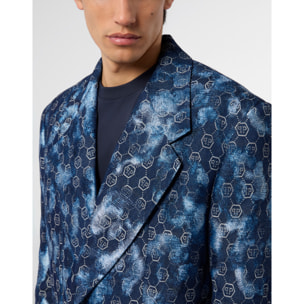 PHILIPP PLEIN Jacquard Denim Coat Monogram