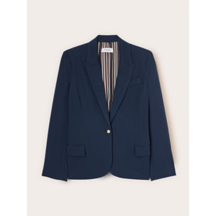 Motivi - Blazer de un botón con forro interno a rayas - Azul