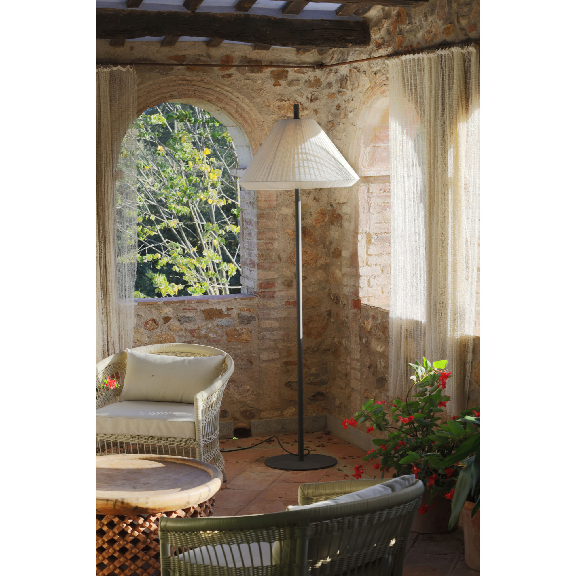 SAIGON OUT 1950 T70 Lampadaire gris/blanc mat