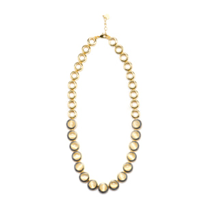 Collar con Ojo de Gato acabado oro 18k