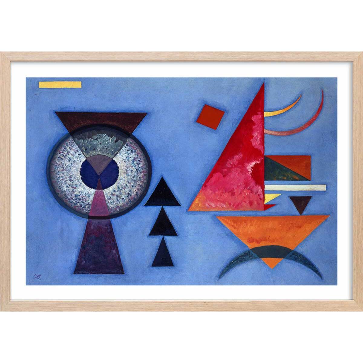 Poster Soft Hard par Wassily Kandinsky Affiche sous cadre bois