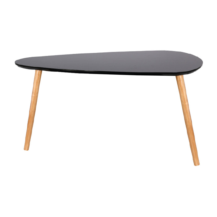 Table Gigogne Bois Galet Noir